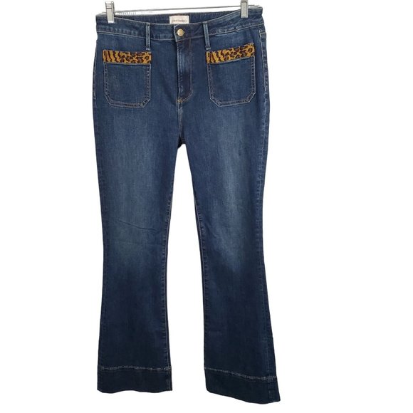 DRIFTWOOD Denim - Driftwood Size 31 x 34 Jeans Wyatt Boot Trouser Denim Leopard Trim Tiger King